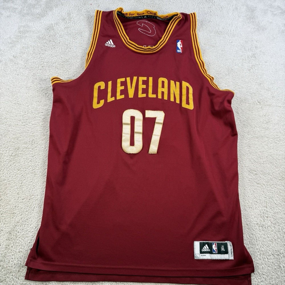 Adidas Cleveland Cavaliers Jersey Mens XL Red #7 Mesh Length +2 NBA
